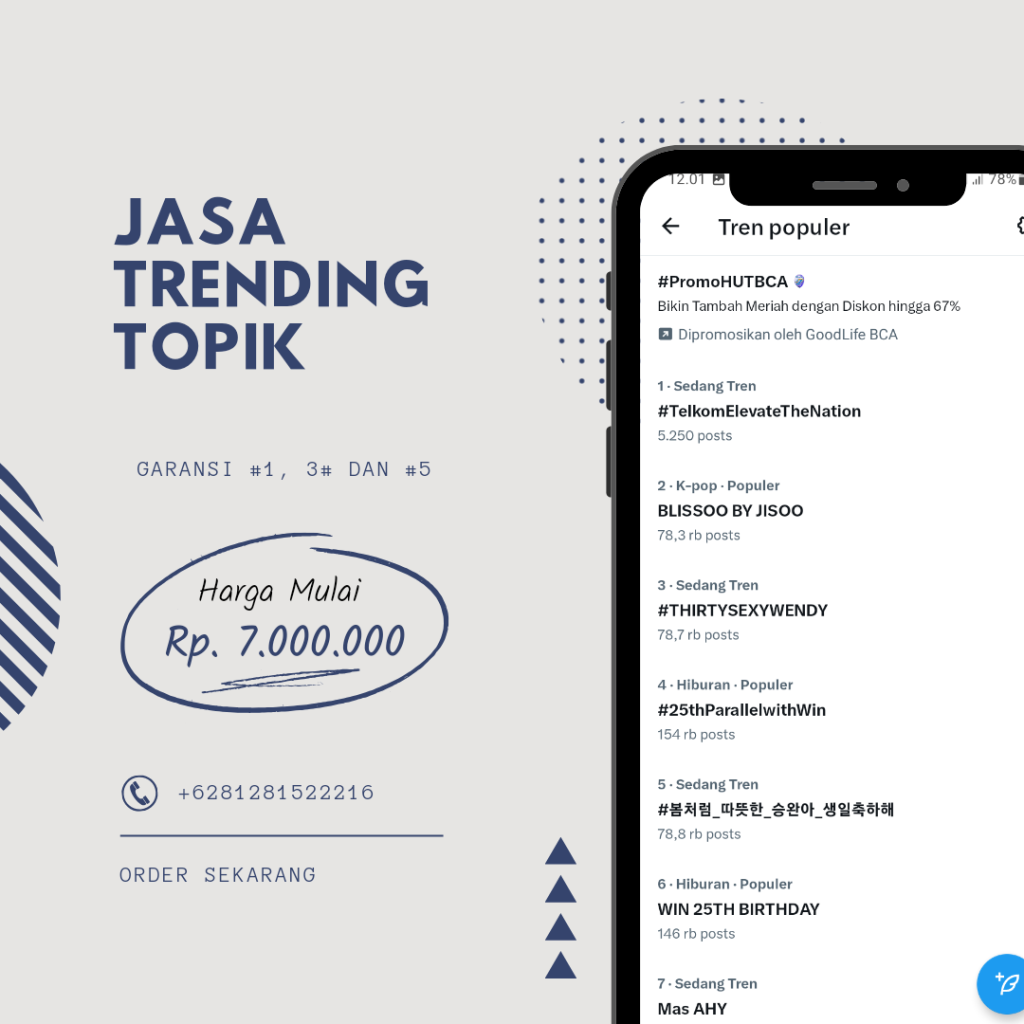 Jasa Trending Topik Twitter Indonesia
